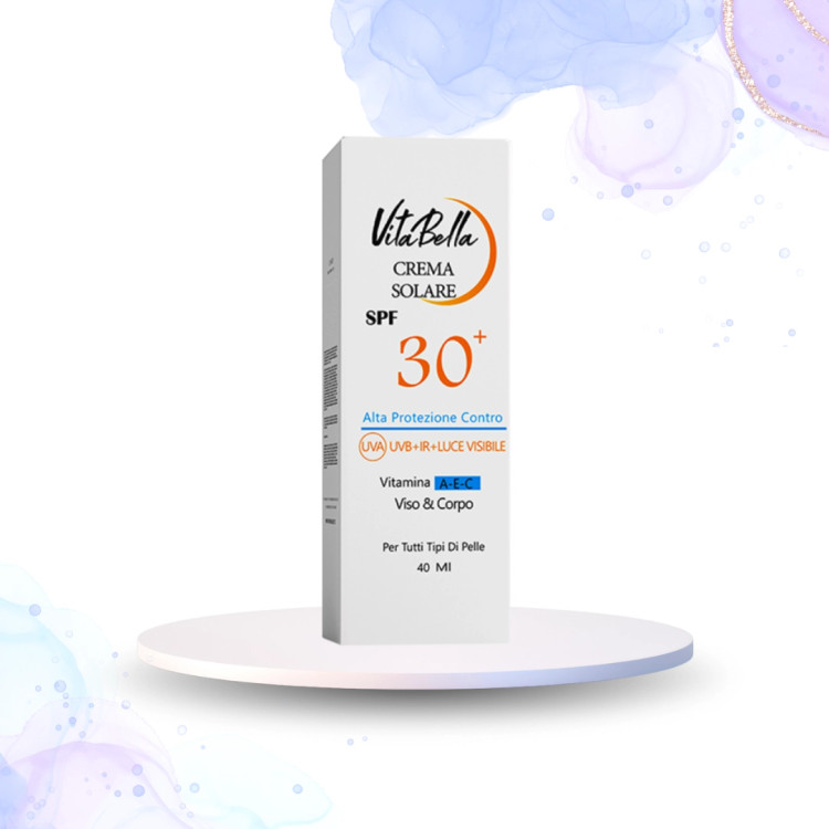 کرم ضد آفتاب spf ۳۰ بی رنگ حجم ۴۰ میل ویتابلا